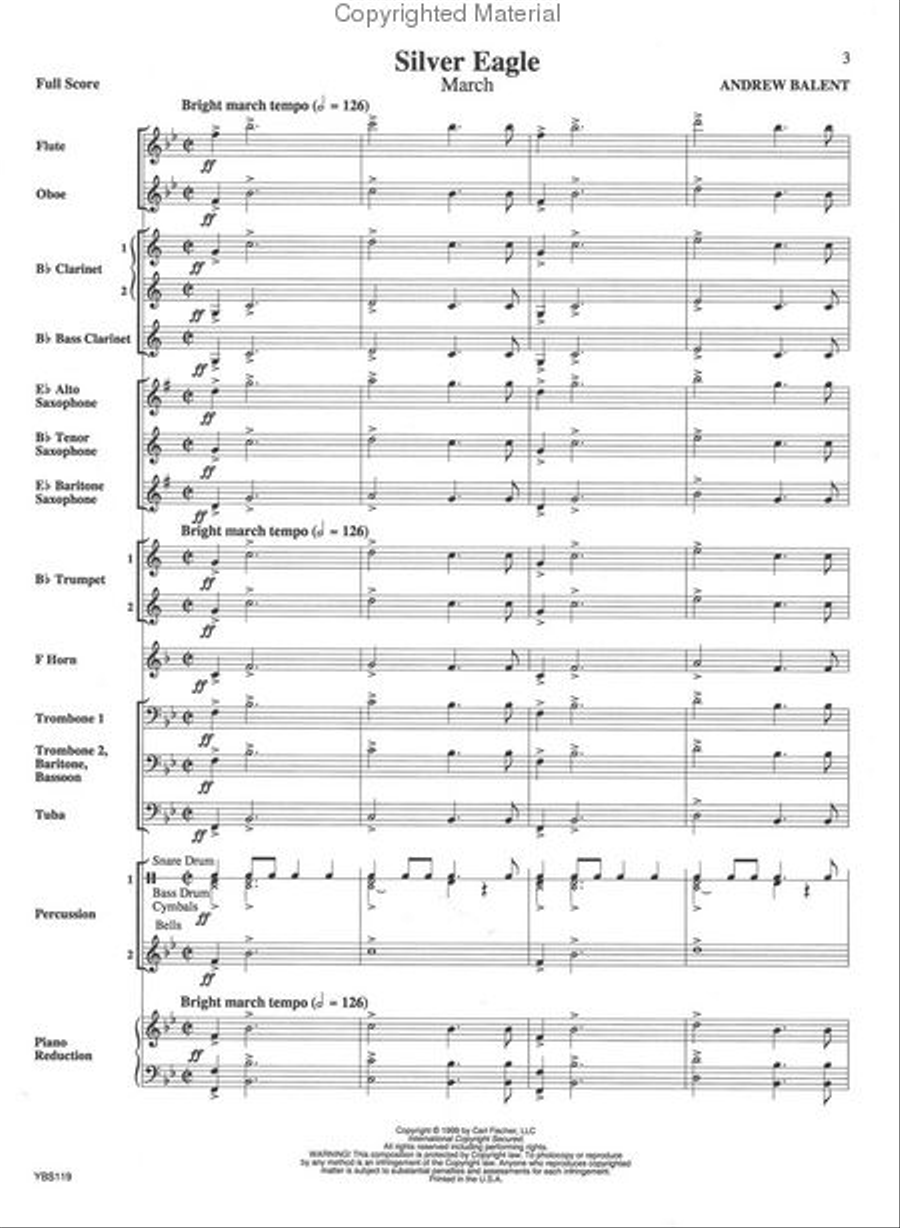 Silver Eagle (March) Concert Band scores gallery preview page 2