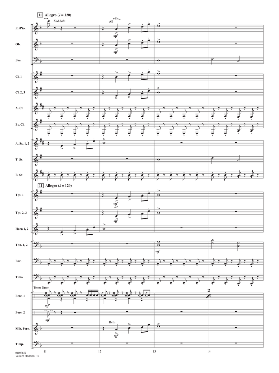 Vallum Hadriani (Hadrian's Wall) - Conductor Score (Full Score) Concert Band scores gallery preview page 6