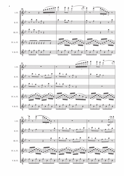 Cajkovskij: Danza cinese (Lo schiaccianoci) for Flute choir - Flute quintet image number null