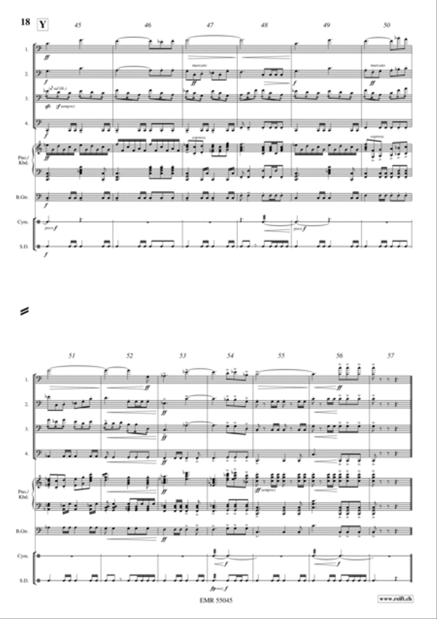 Five Pieces From Kingdom Come: Deliverance Trombone Quartet scores gallery preview page 13
