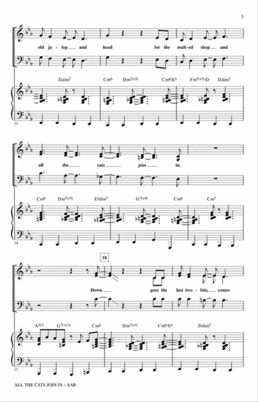 All the Cats Join In All the Cats Join In 3-Part scores gallery preview page 3