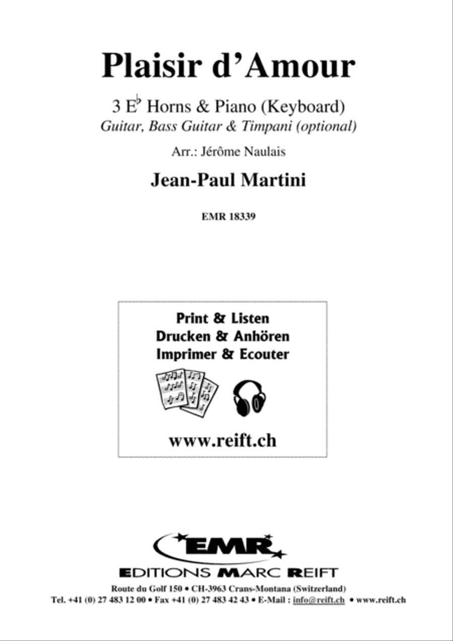 Plaisir d'Amour Horn scores gallery preview page 2