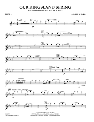 Our Kingsland Spring (Movement I of "Georgian Suite") - Flute 2