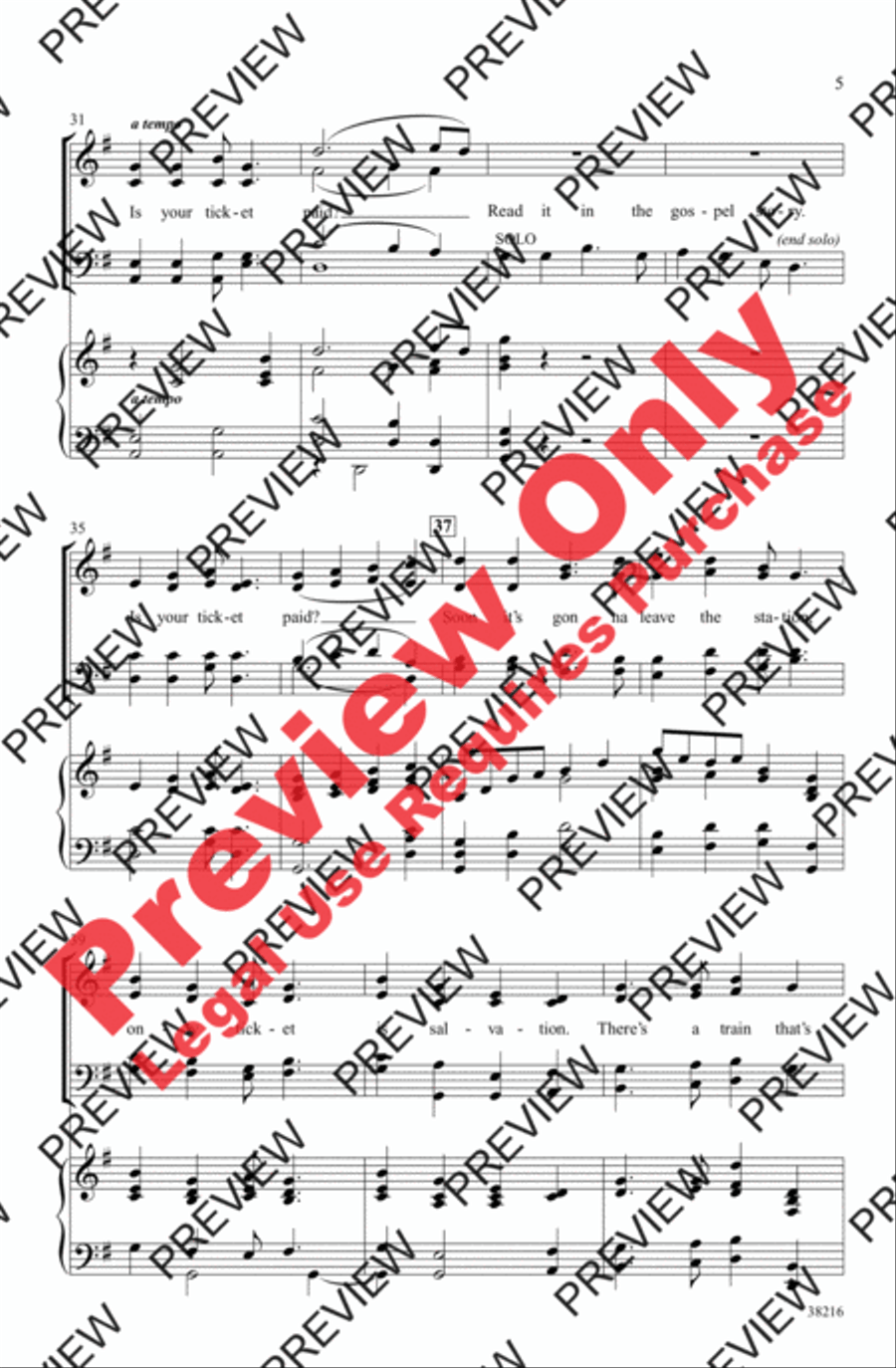 There's a Train 4-Part scores gallery preview page 5