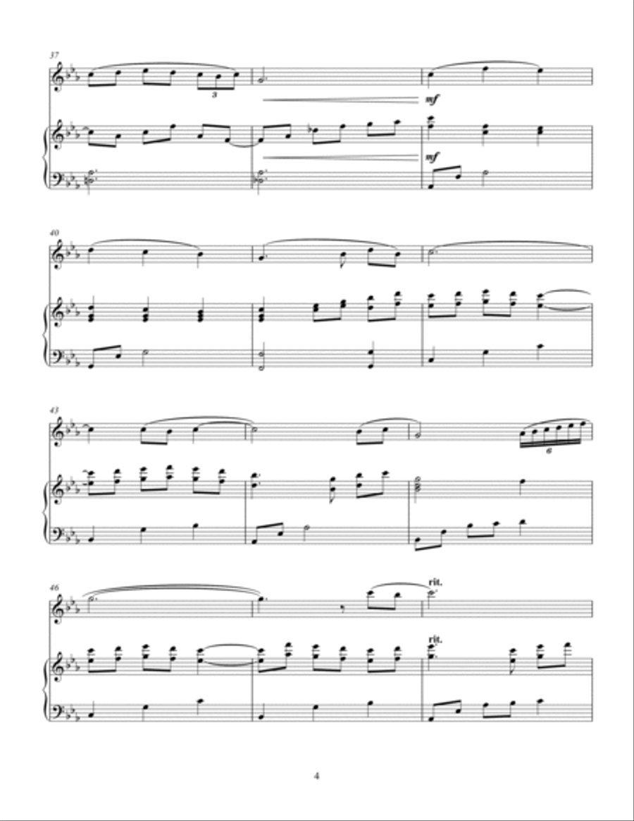 Korean Folk Song - Eommaya, Nunaya (Dear Mom, Dear Sister) Version 1 Flute Solo scores gallery preview page 4
