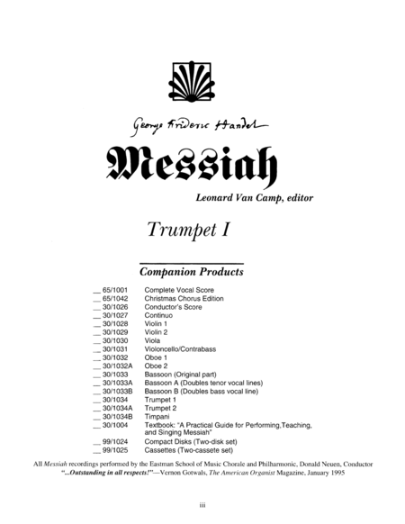 Messiah - Trumpet I