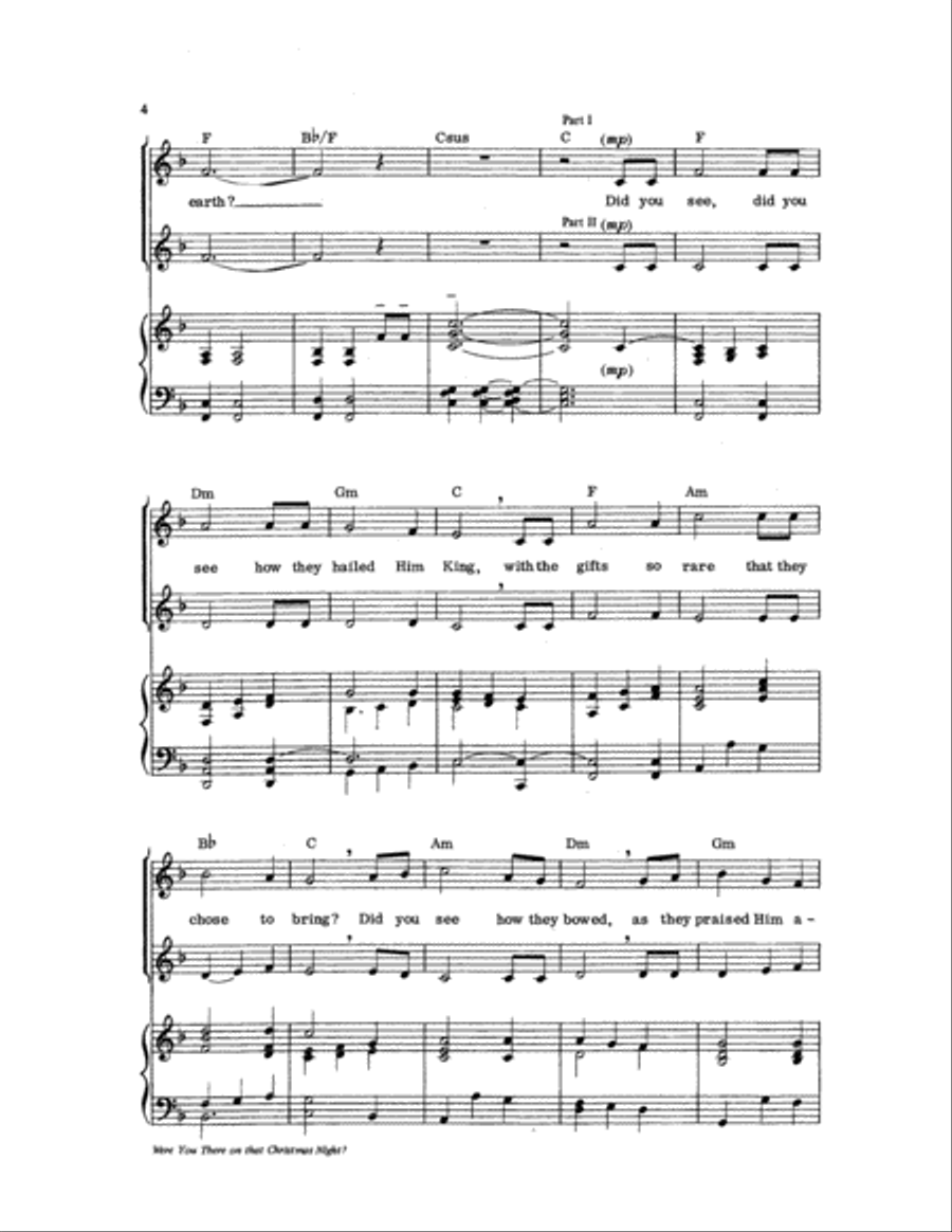 Were You There on That Christmas Night? Unison Choir scores gallery preview page 5