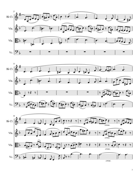FOUR FUGUES, opus 72 for Bb Clarinet and String Trio image number null