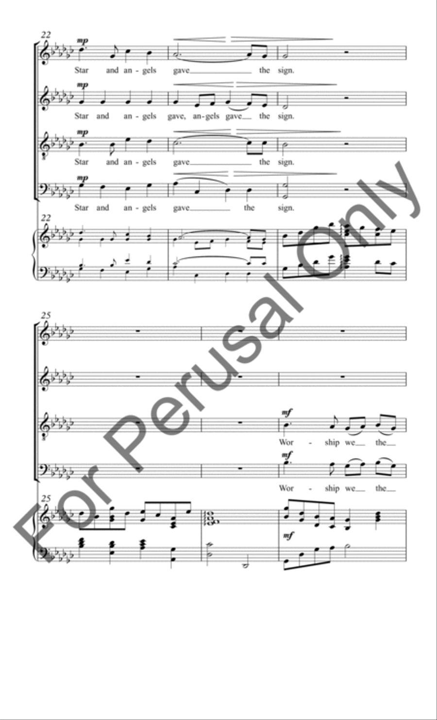 Love Came Down at Christmas (Choral Score) 4-Part scores gallery preview page 5