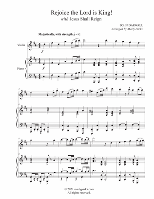 Rejoice, the Lord is King (Violin-Piano)