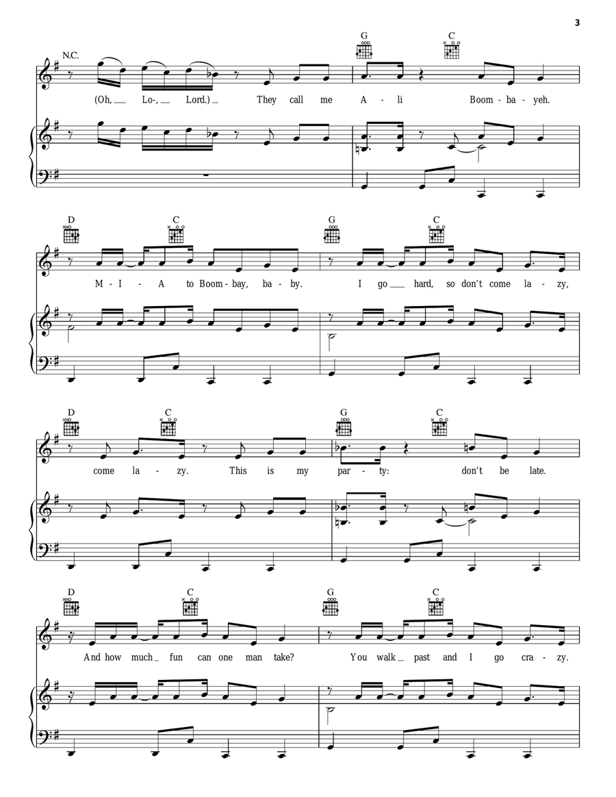 That's What I Like That's What I Like Piano, Vocal, Guitar scores gallery preview page 3