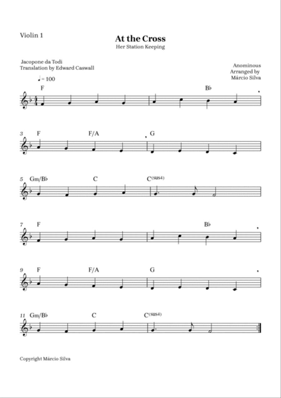 At the Cross, Her Station Keeping String Quartet scores gallery preview page 3