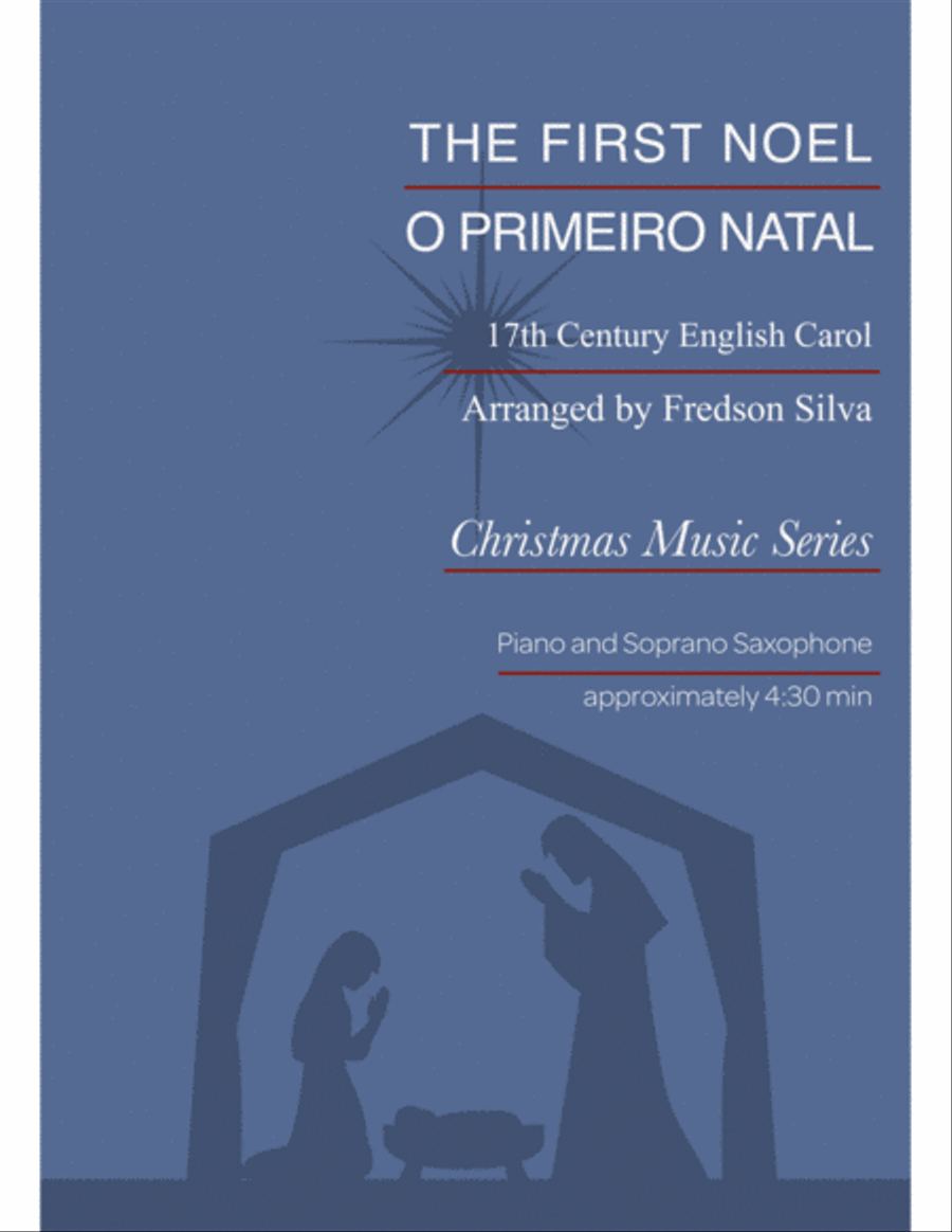 The First Noel (O Primeiro Natal) - Piano and Soprano Saxophone Woodwind Duet scores gallery preview page 1