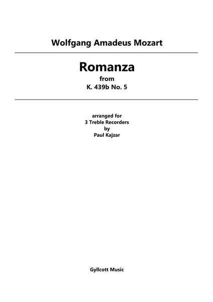 Romanza (Three Treble Recorders)
