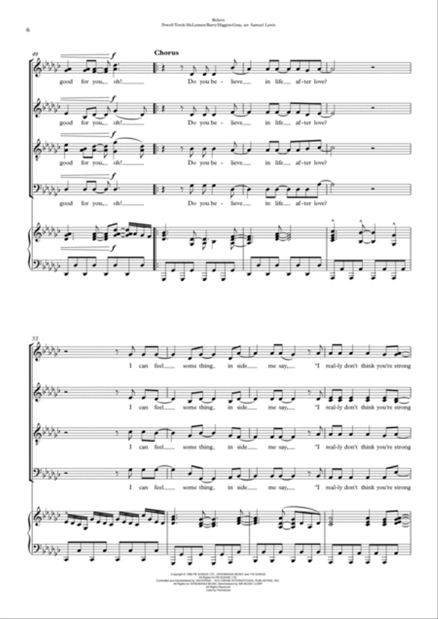 Believe 4-Part scores gallery preview page 6