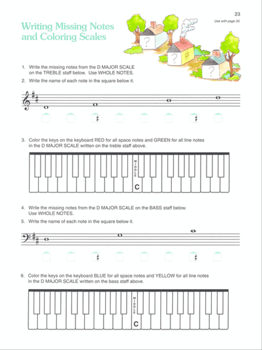 Alfred's Basic Piano Prep Course Notespeller, Book F Piano Method scores gallery preview page 4