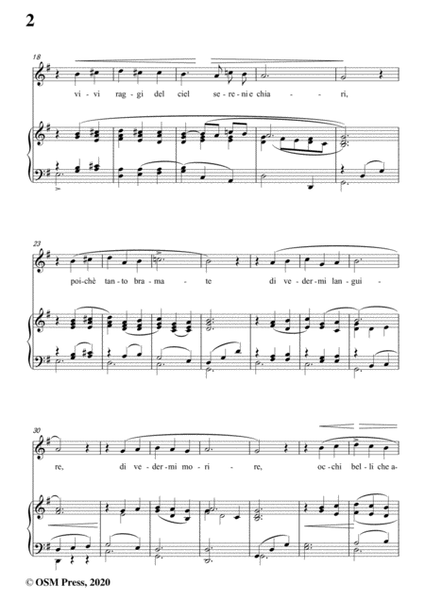 Nameless-O Leggiadri occchi belli,in G Major,for Voice&Piano image number null