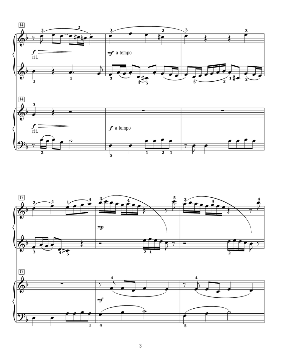 Lady Gaga Fugue Piano Duet scores gallery preview page 3