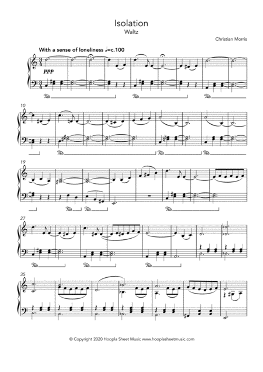 Isolation Piano Solo scores gallery preview page 1