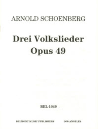 Book cover for Drei Volksliedsatze fur gemischten Chor, Op. 49