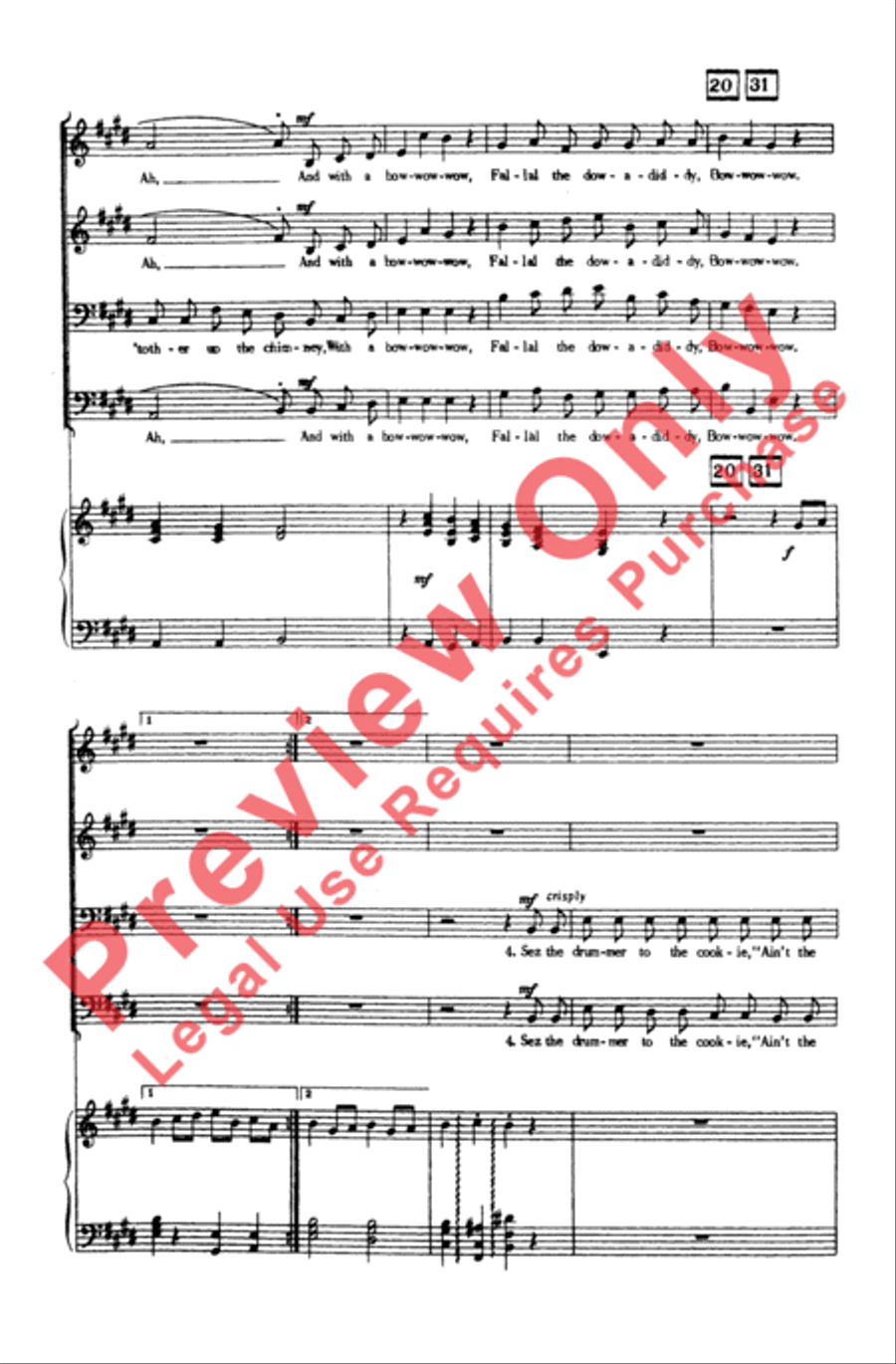 The Drummer and the Cook Men's Choir scores gallery preview page 4
