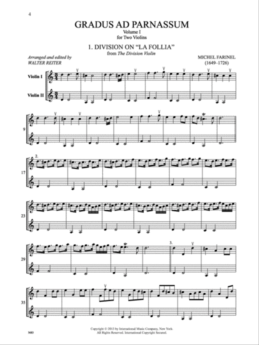 Gradus Ad Parnassum, Volume I: Baroque Sonata Movements For Study And Performance Violin scores gallery preview page 2