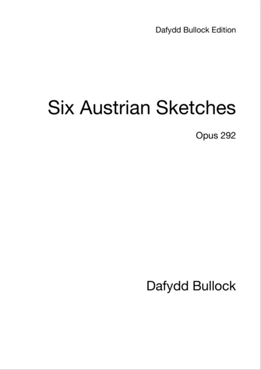 Six Austrian Sketches Six Austrian Sketches Piano Solo scores gallery preview page 1