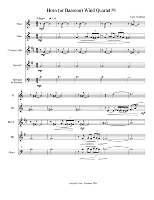 Horn (or Bassoon) Wind Quartet #1