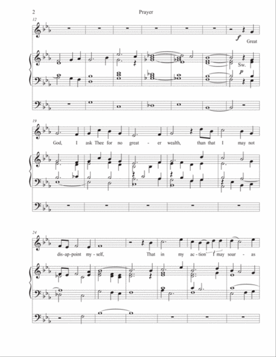 Prayer - an Adaptation of Henry David Thoreau's poem (High Voice) High Voice scores gallery preview page 2