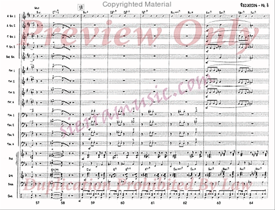 Recuerdos (Edited) Jazz Ensemble scores gallery preview page 9
