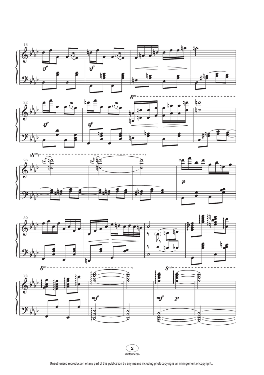 Wintermezzo Piano Solo scores gallery preview page 2