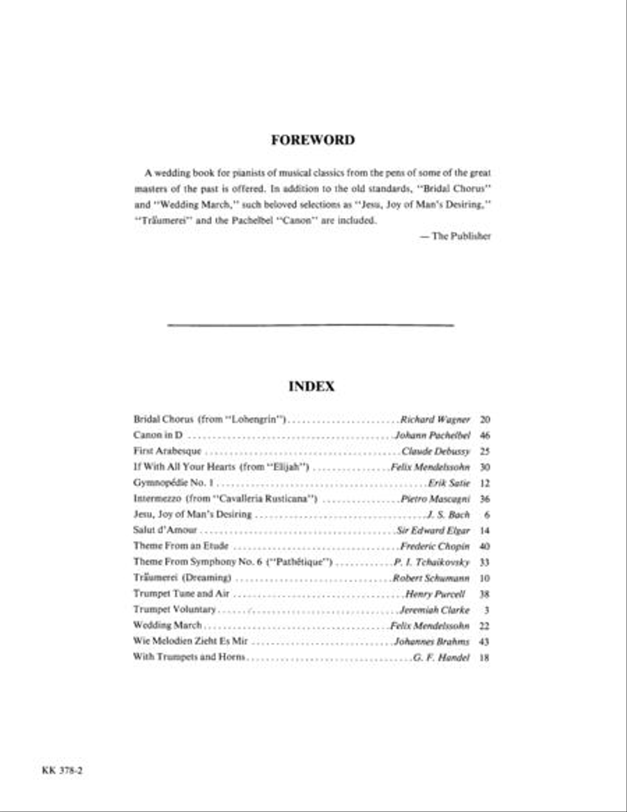 Wedding Classics for Piano Piano Solo scores gallery preview page 3
