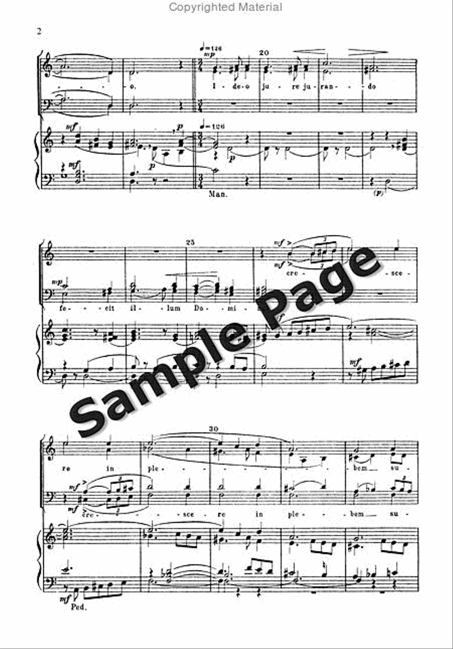 Ecce Sacerdos 4-Part scores gallery preview page 3