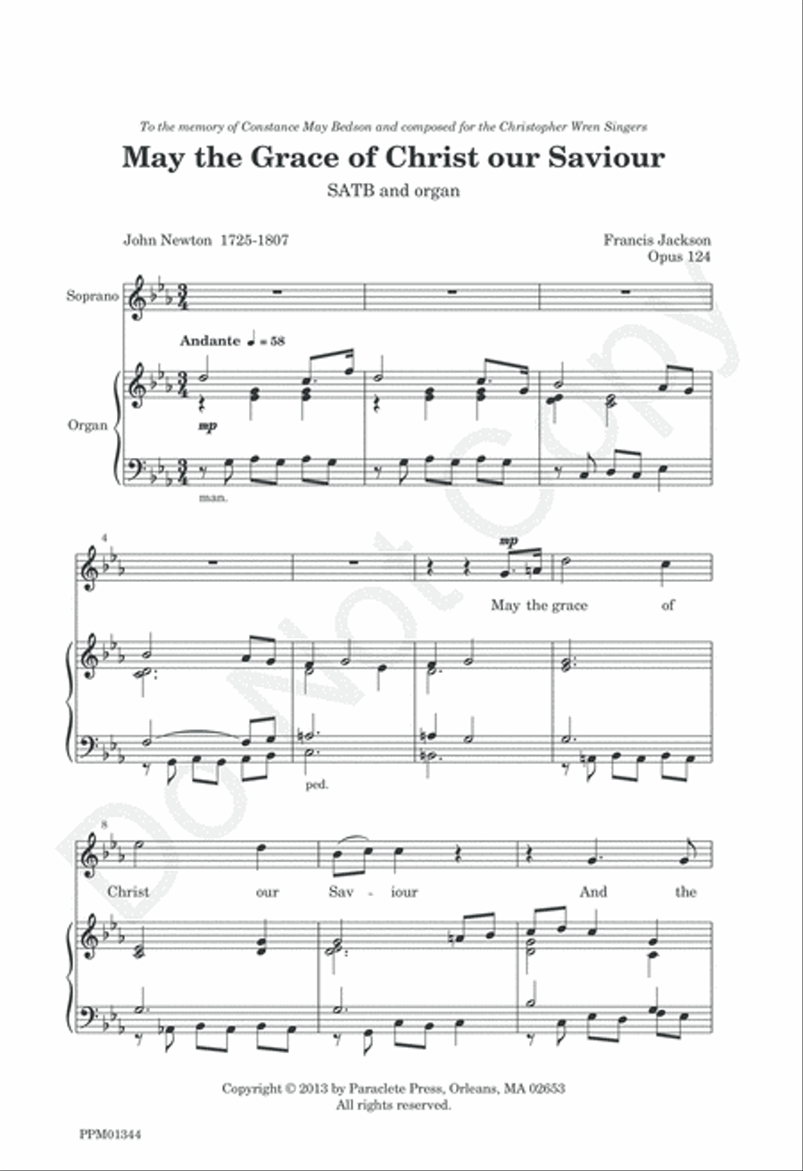 May the Grace of Christ Our Savior 4-Part scores gallery preview page 4