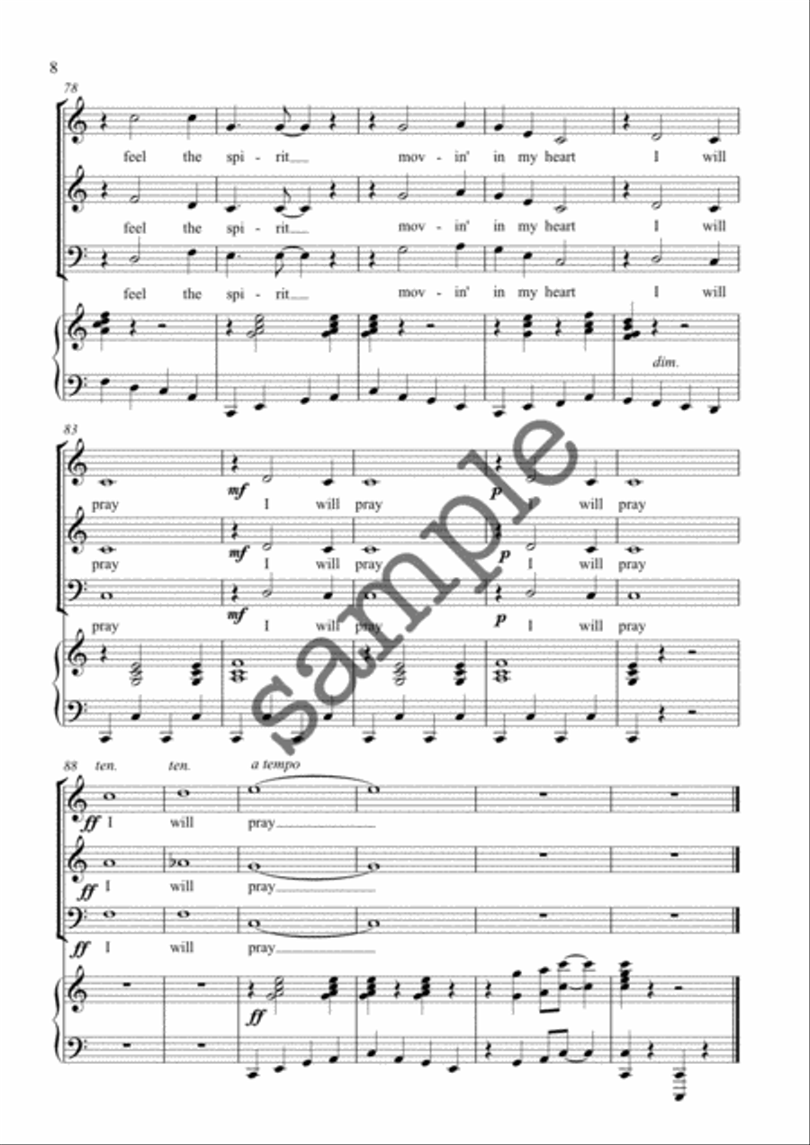 Every Time I Feel the Spirit 3-Part scores gallery preview page 8