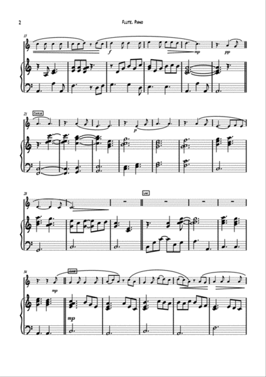 Hallelujah Flute Solo scores gallery preview page 3