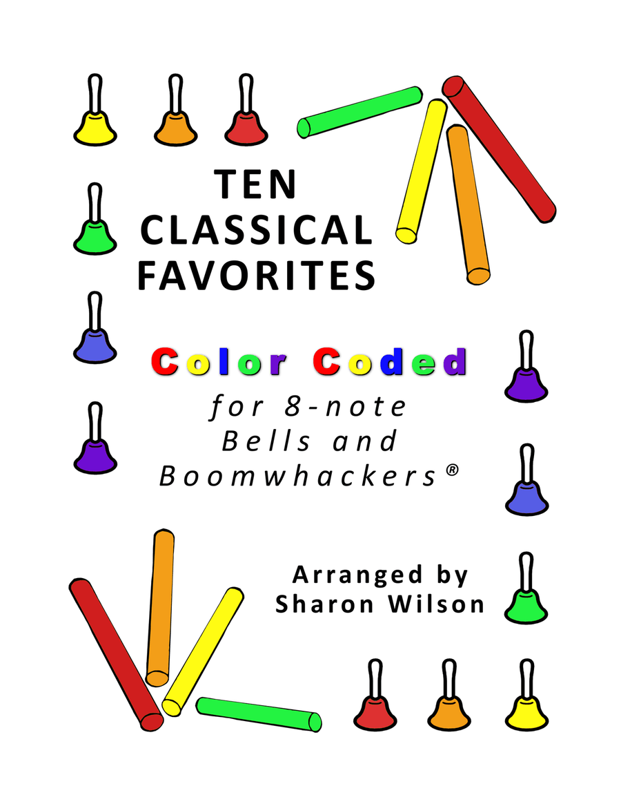 Ten Classical Favorites for 8-note Bells and Boomwhackers® (with Color Coded Notes) image number null