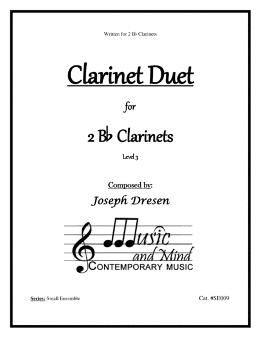 Clarinet Duet Clarinet Duet scores gallery preview page 1
