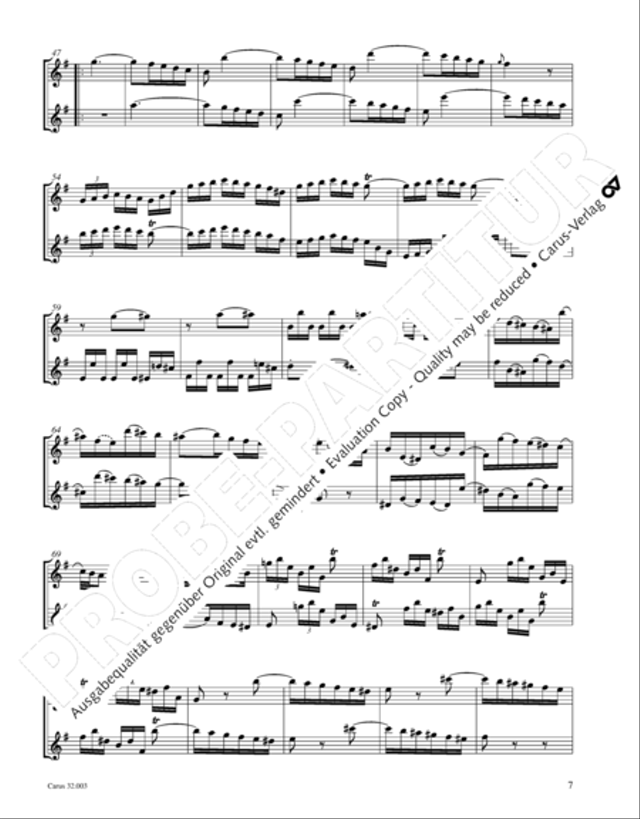 Gesamtausgabe Band 3 (Kammermusik: Duette, Solo- und Triosonaten) Score scores gallery preview page 28