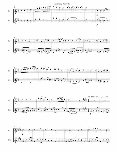 Variations on Good King Wenceslas (Tempus adest floridum) for flute duo image number null