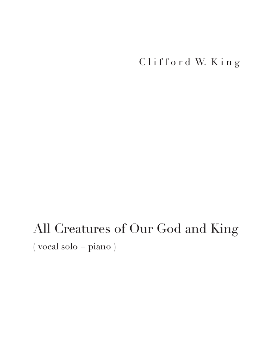 All Creatures of Our God and King ( high voice ) Piano, Vocal scores gallery preview page 1