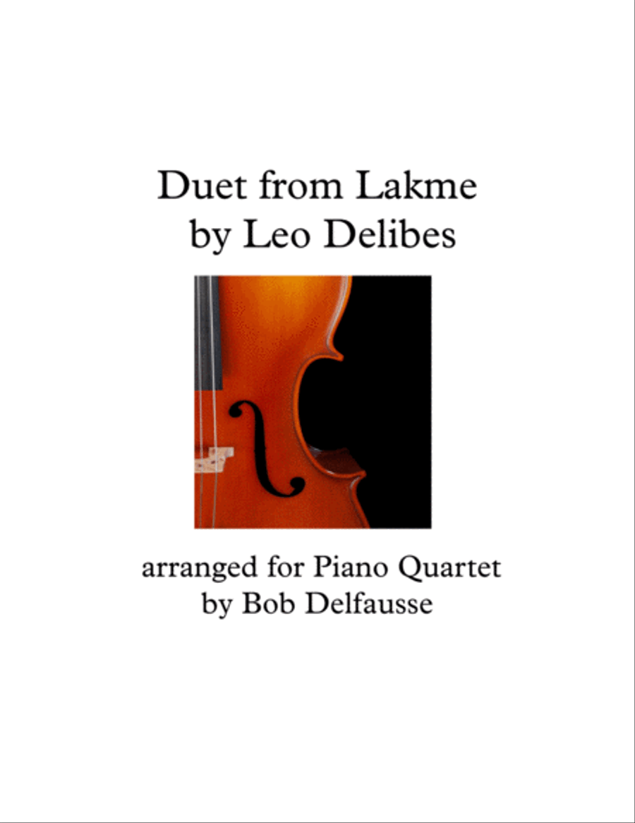 Duet from Lakme (Delibes), for piano quartet Piano Quartet scores gallery preview page 1