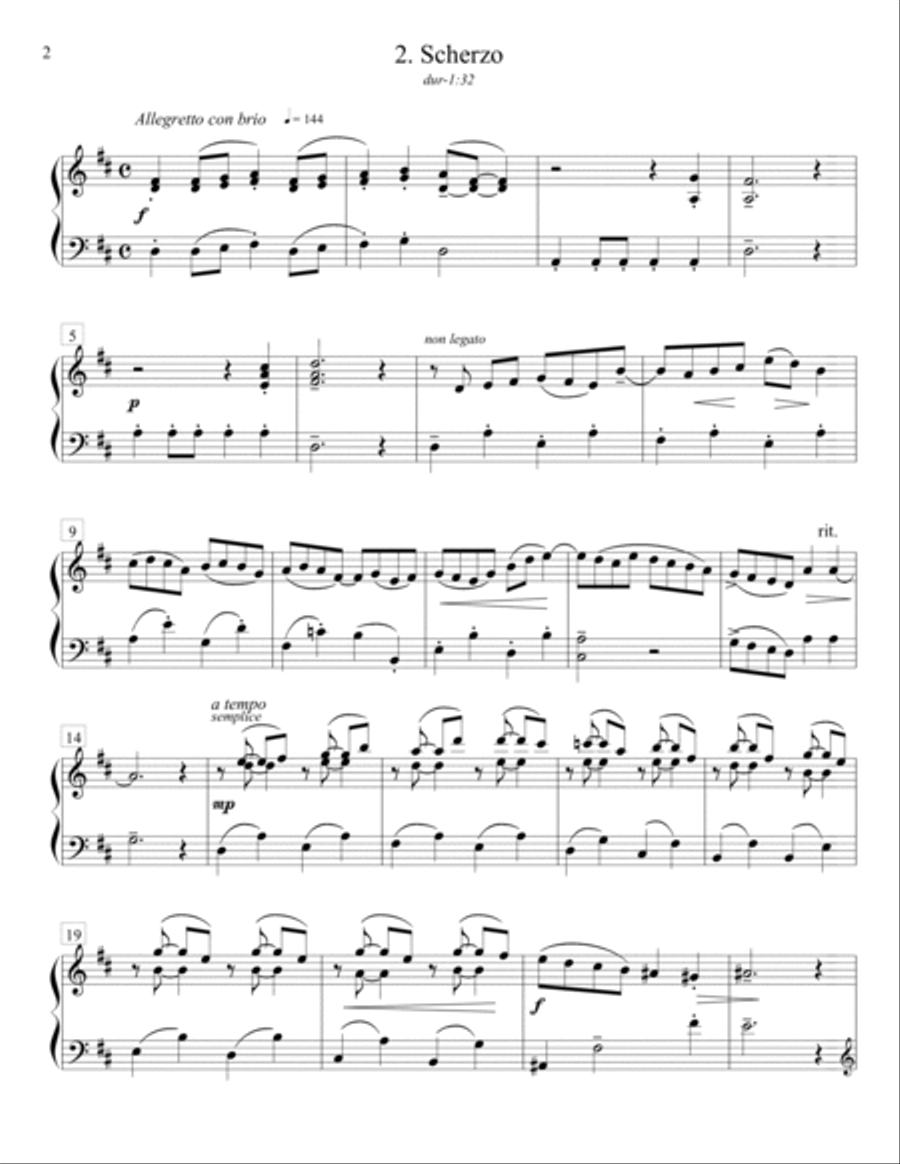 Three Short Pieces for Piano Piano Method scores gallery preview page 3