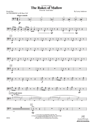 The Rakes of Mallow (from the Irish Suite): (wp) 3rd B-flat Trombone B.C.