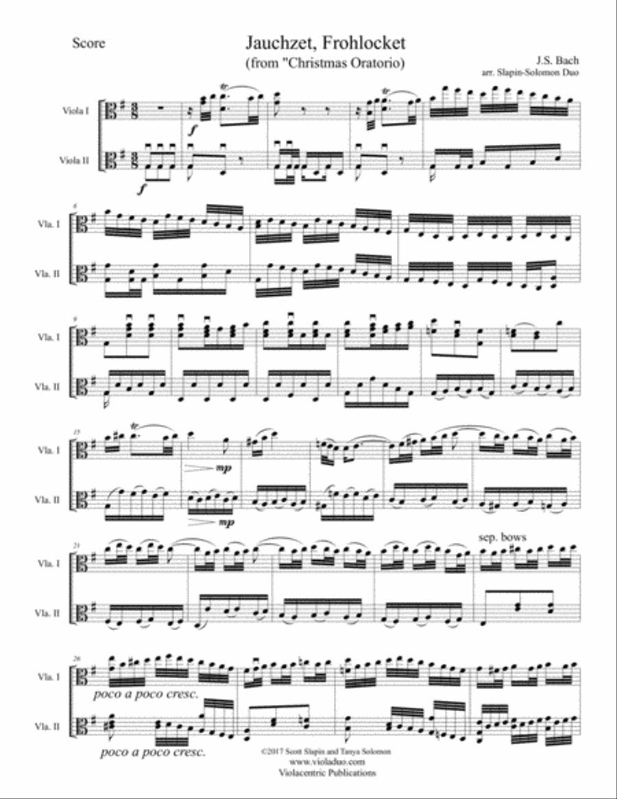 Twenty-Five Tunes for Twenty-Five Days of Christmas (for Two Violas) String Duet scores gallery preview page 6
