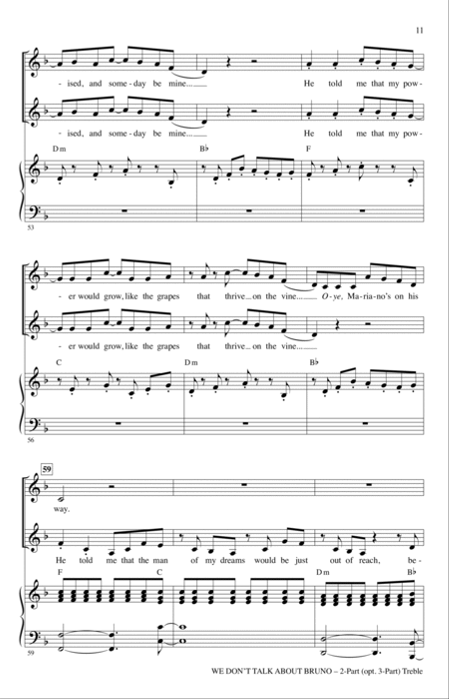 We Don't Talk About Bruno (arr. Audrey Snyder)