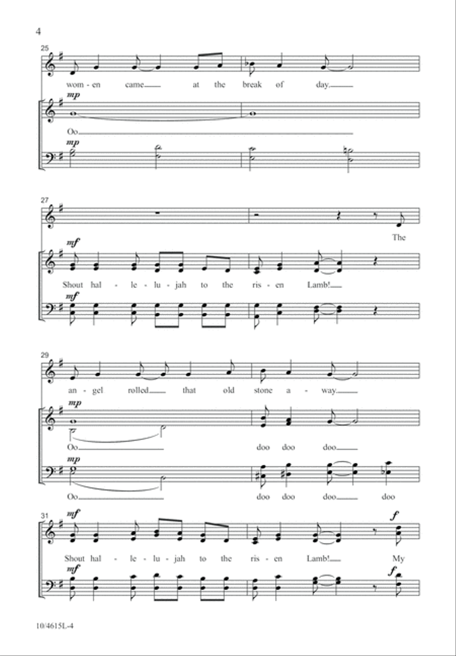 Shout Hallelujah to the Risen Lamb 4-Part scores gallery preview page 4