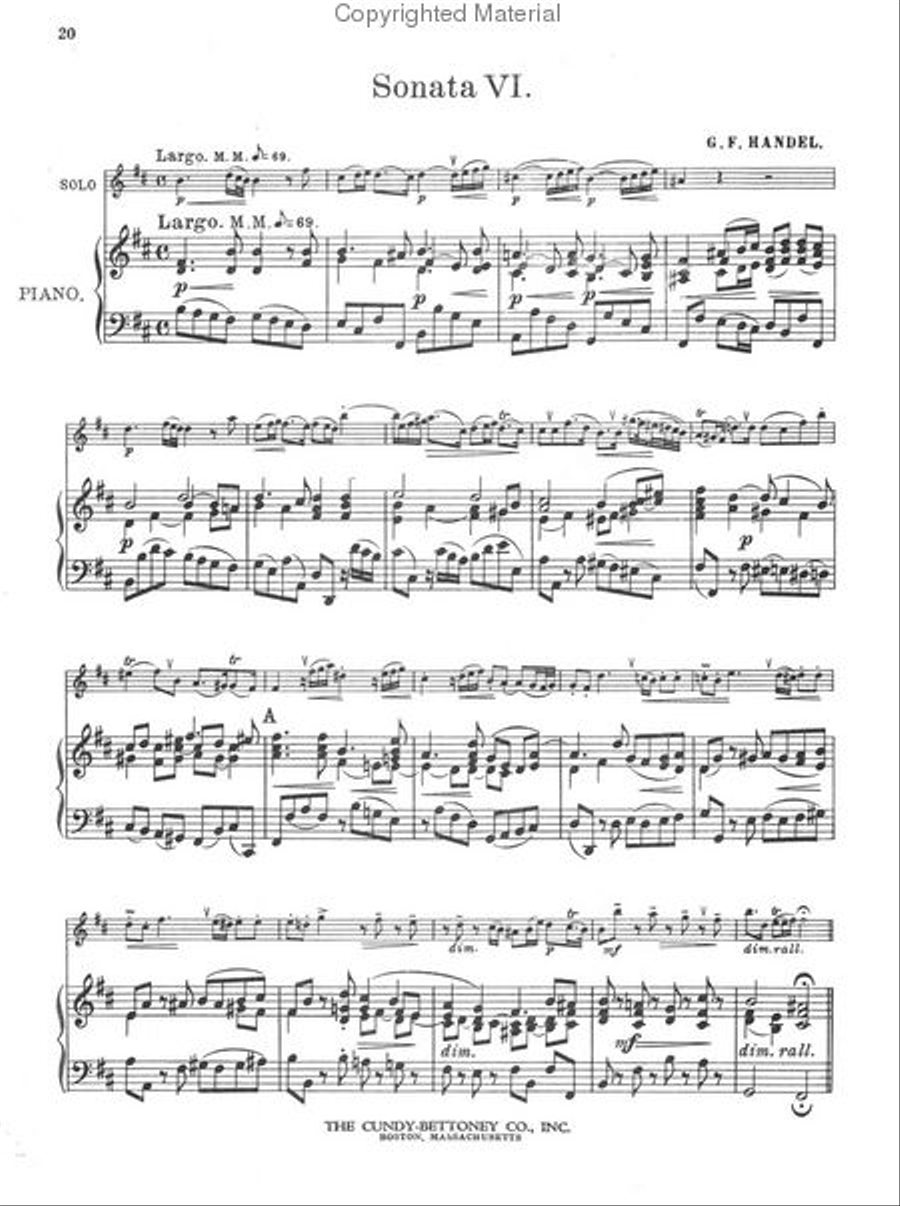 Sonata No. 6 in B Minor Flute Solo scores gallery preview page 2