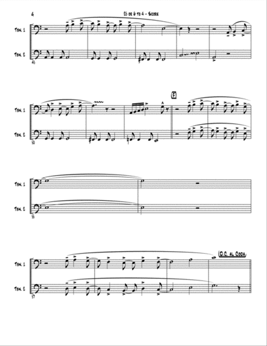 25 Or 6 To 4 Trombone Duet scores gallery preview page 6