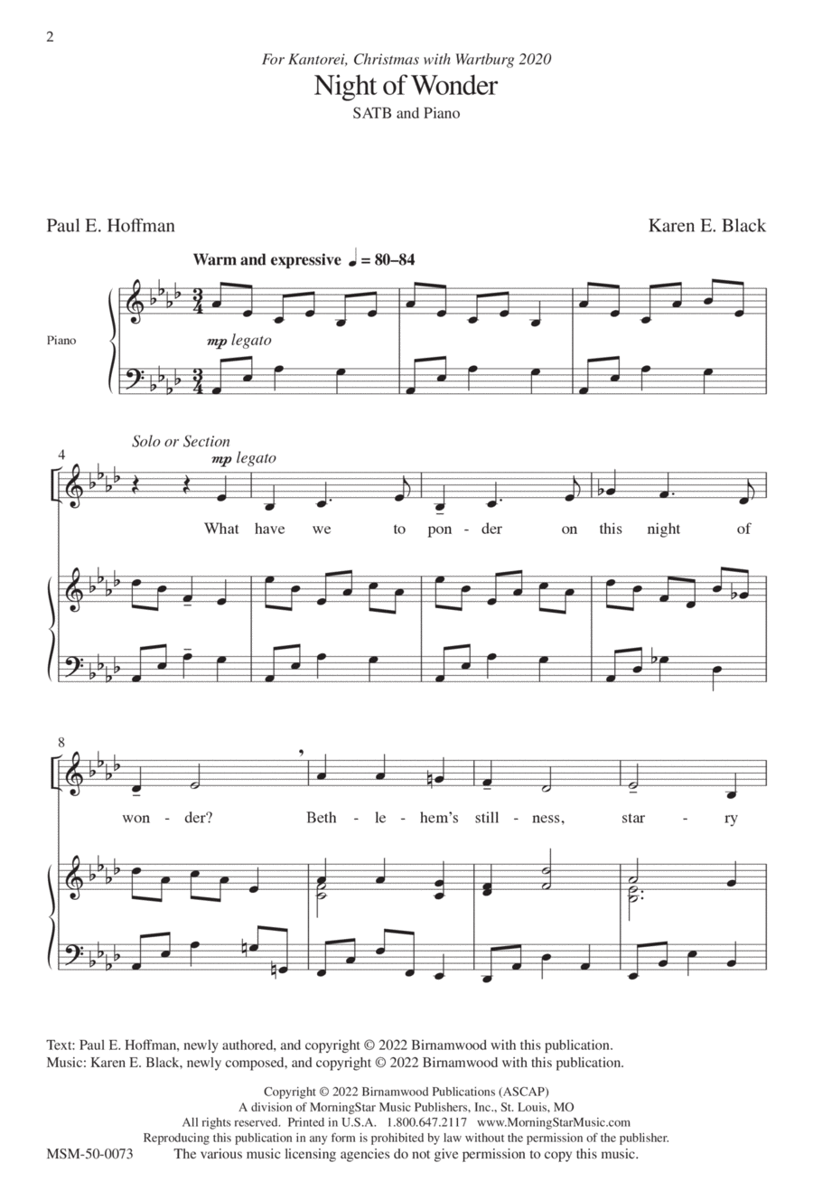 Night of Wonder 4-Part scores gallery preview page 1